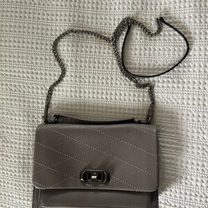 Rebecca Minkoff Je Taime Gray Quilted Crossbody Bag